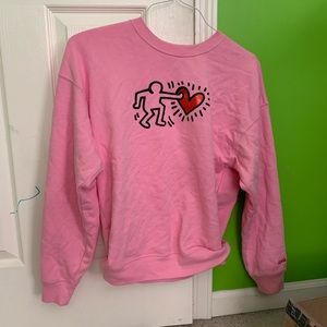 Keith Haring pink sweatshirt